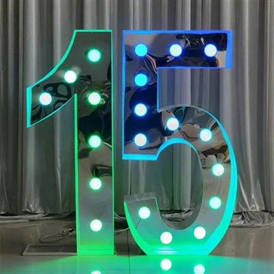 Grans números LED per a la festa