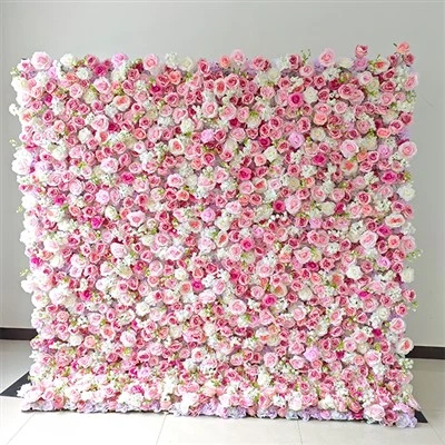 Fons de flor rosa i blanca